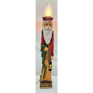 Vintage Pencil Santa Claus 13.5" Candle Lamp Garland Lantern Christmas Decor